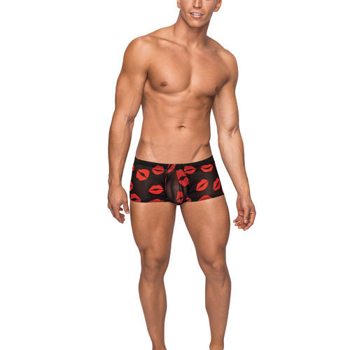 MINI SHORT SHEER LIPS BLACK SMALL - MP145232BKSL
