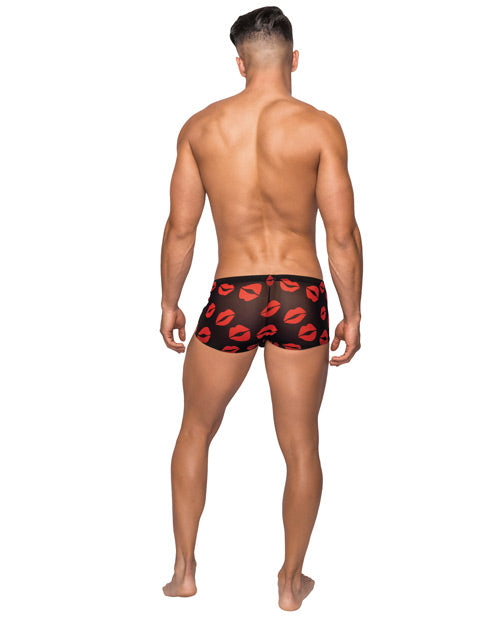 MINI SHORT SHEER LIPS BLACK SMALL - MP145232BKSL
