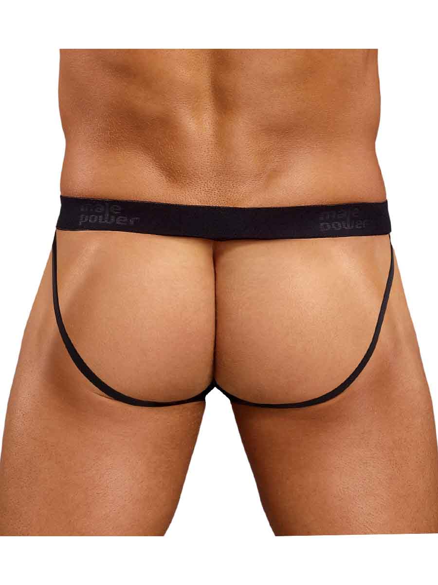 JOCK SATIN LYCRA BLACK SMALL/ MEDIUM - MP390076BKSM