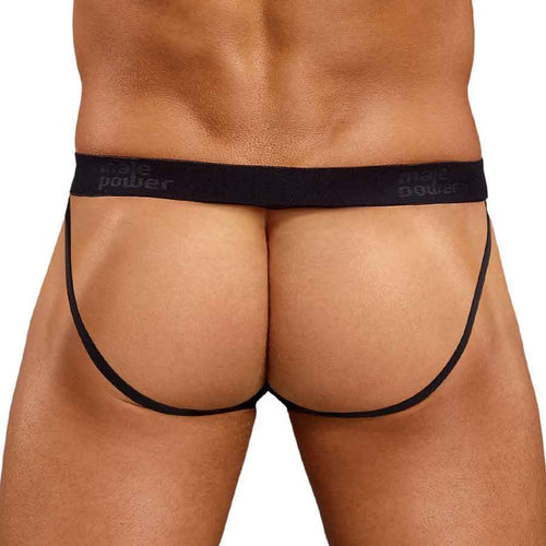JOCK SATIN LYCRA BLACK SMALL/ MEDIUM - MP390076BKSM