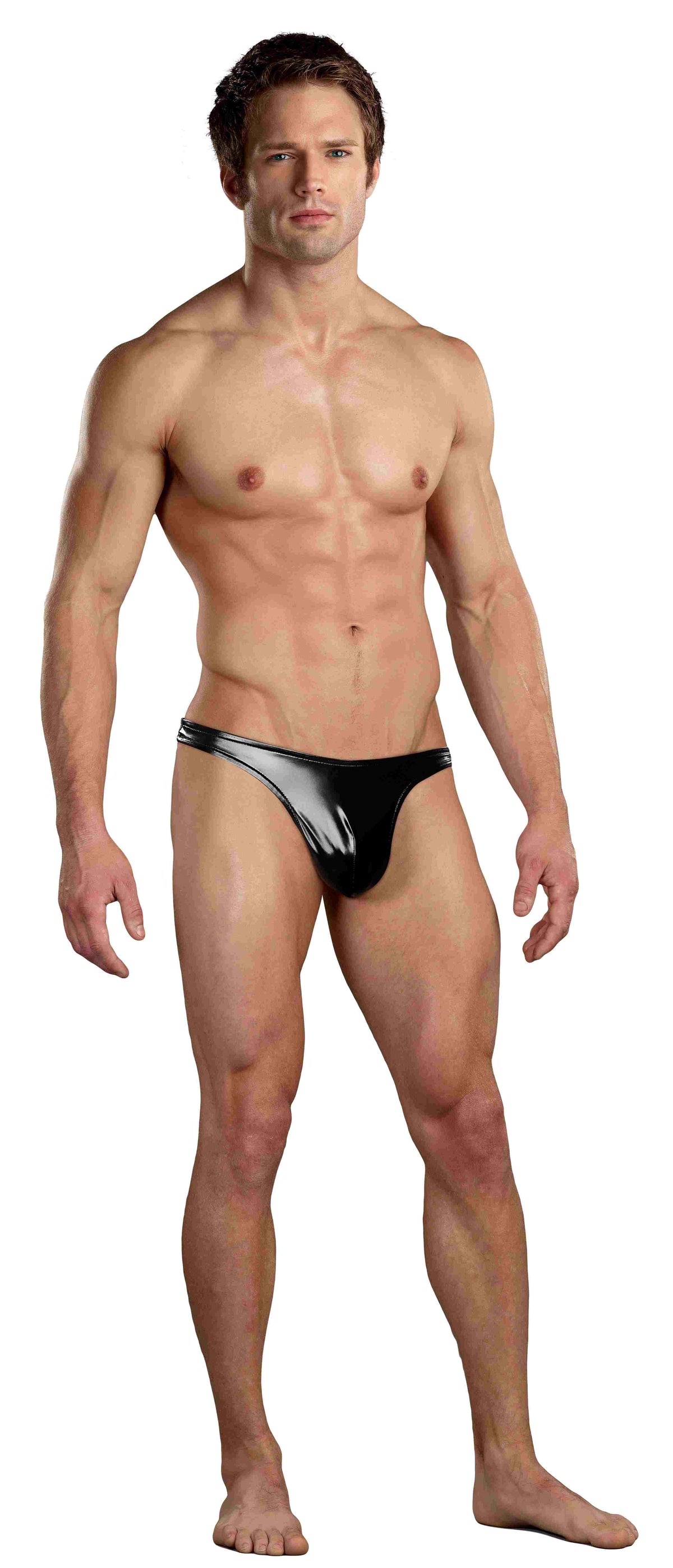 LIQUID ONYX CLASSIC THONG BLACK MEDIUM - MP440003BKMD