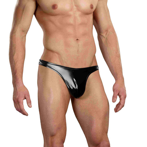 LIQUID ONYX CLASSIC THONG BLACK MEDIUM - MP440003BKMD