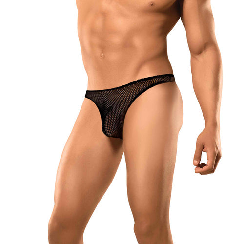 STRETCH NET BONG THONG BLACK S/M - MPPAK44211CBKSM