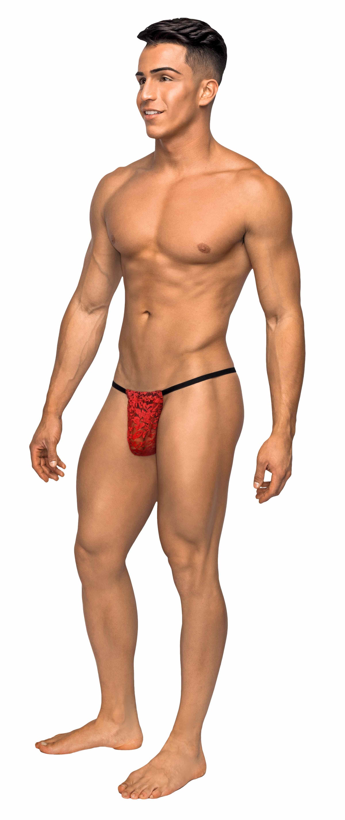 POSING STRAP STRETCH LACE RED O/S - MP450162RE1S