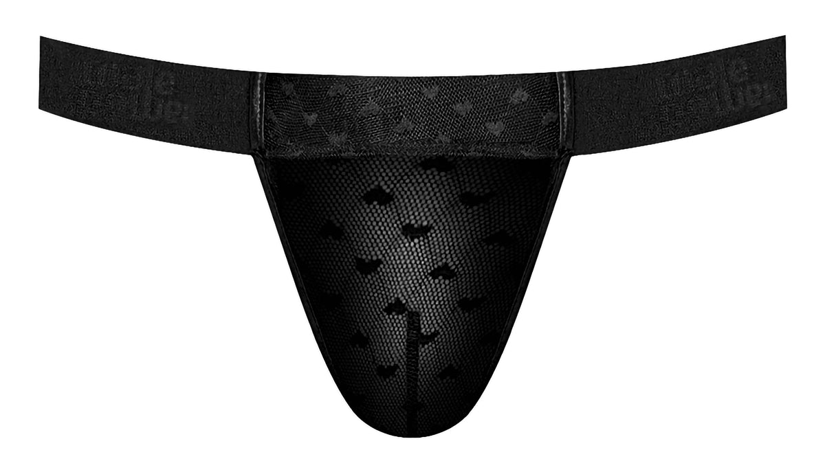HEART BREAKER MICRO V THONG BLACK L/XL - MP454279BKLX