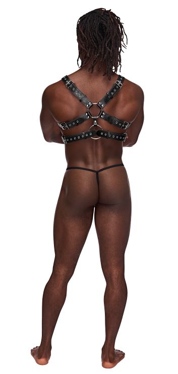 GEMINI LEATHER HARNESS BLACK O/S - MP591266BK1S