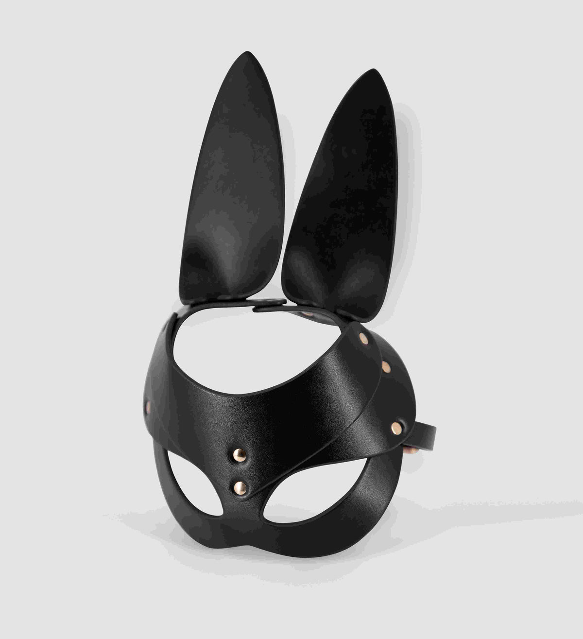 PU LEATHER BUNNY MASK BLACK OS - MP805466BK1S