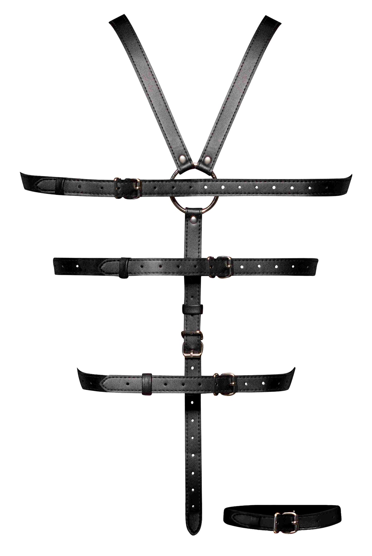ELLONA TIE ME UP 1PC HARNESS SET BLACK O/S - MP950366BK1S