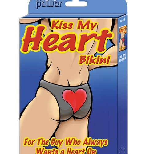 KISS MY HEART BIKINI BLACK O/S - MPPAK713BK