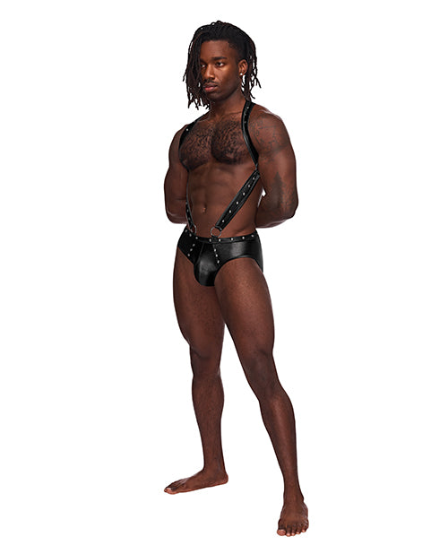 URANUS STUDDED HARNESS BLACK L/XL - MPPAK154BKLX