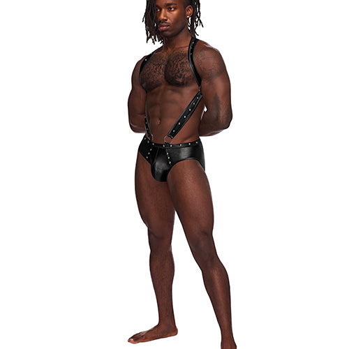 URANUS STUDDED HARNESS BLACK L/XL - MPPAK154BKLX