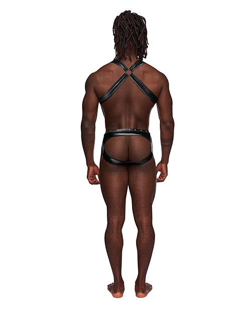URANUS STUDDED HARNESS BLACK S/M - MPPAK154BKSM