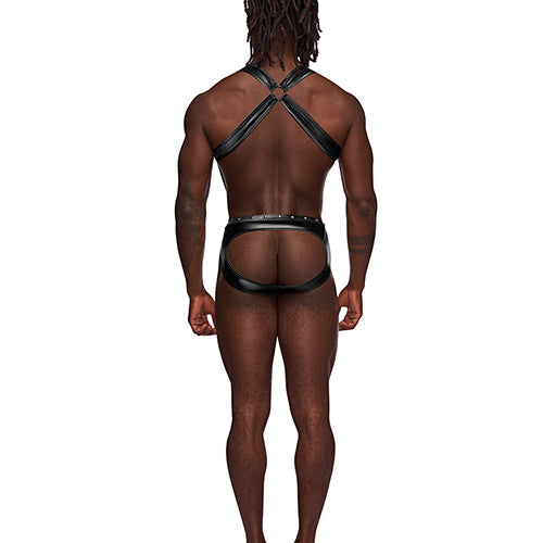 URANUS STUDDED HARNESS BLACK S/M - MPPAK154BKSM