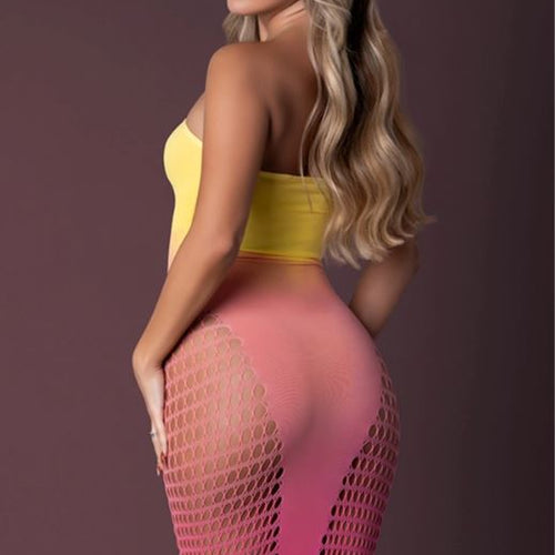 SEAMLESS GOWN OMBRE SUNSET O/S