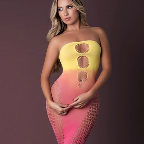 SEAMLESS GOWN OMBRE SUNSET O/S