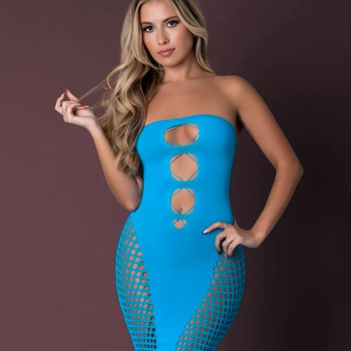 SEAMLESS GOWN TURQUOISE O/S