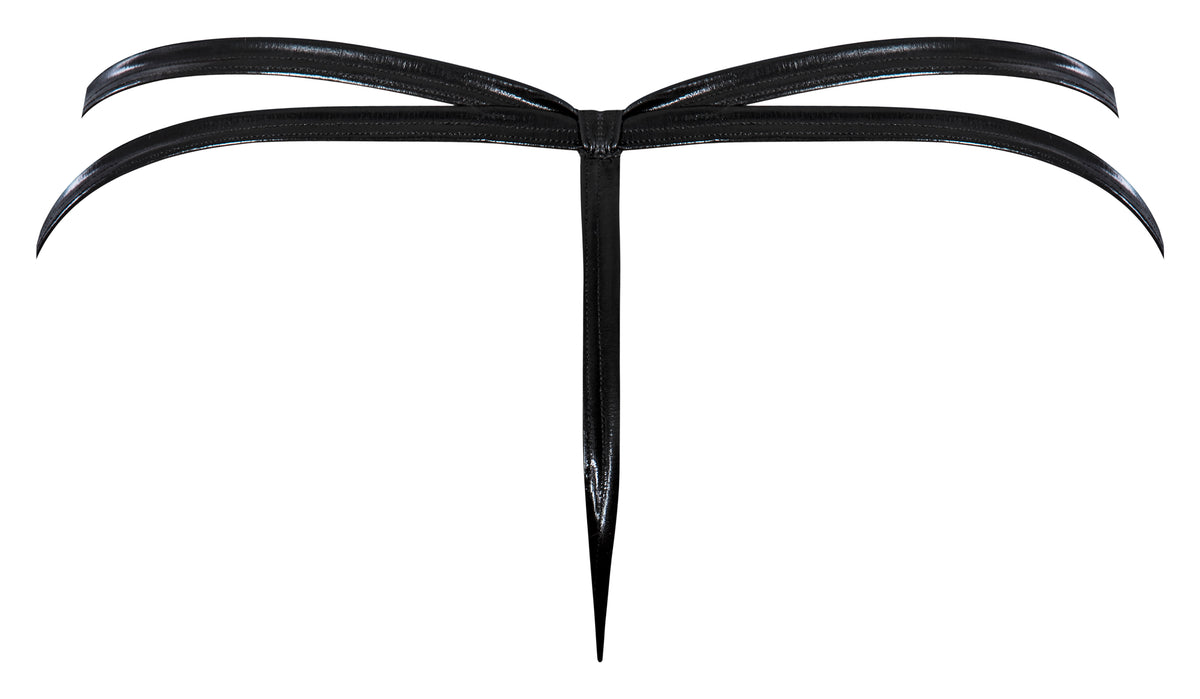 LIQUID ONYX CROTCHLESS PANTY BLACK L/XL