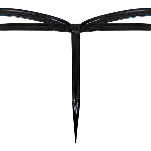 LIQUID ONYX CROTCHLESS PANTY BLACK L/XL