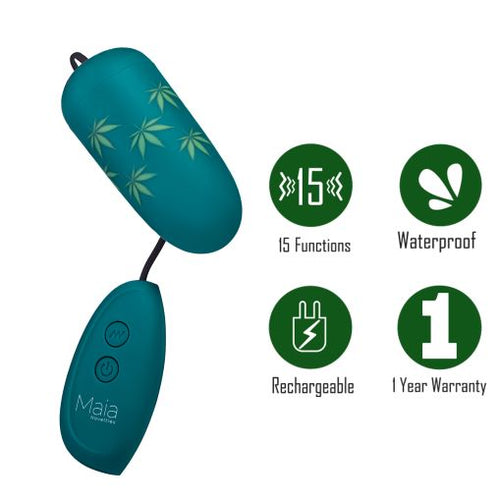 BUDZEE RECHARGEABLE WIRED EGG POT LEAF PATTERN - MTAF001LF