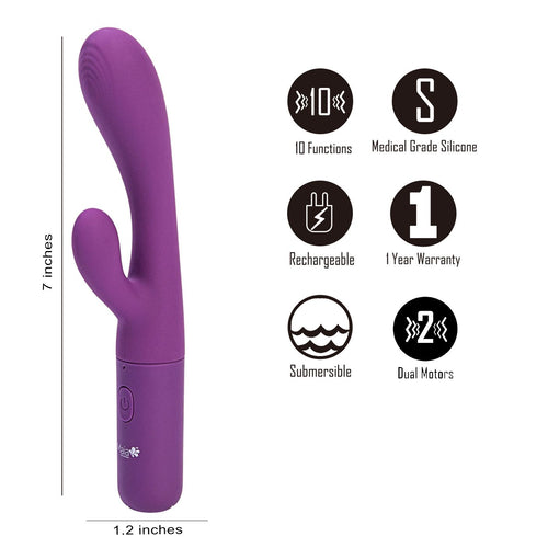 RAYLA DUAL STIMULATION VIBE SILICONE & RECHARGEABLE - MTBO23009