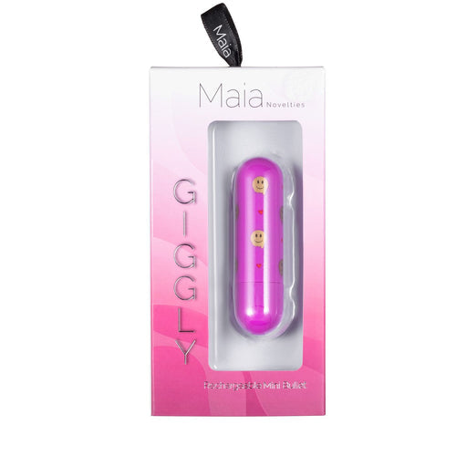 GIGGLY SUPER CHARGED MINI BULLET W/ SMILEY FACE PATTERN - MTMA330EM