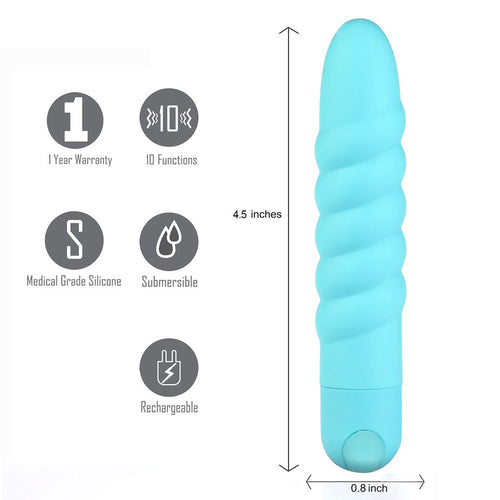 LOLA RECHARGEABLE TWISTY BULLET TEAL - MTMA331B6