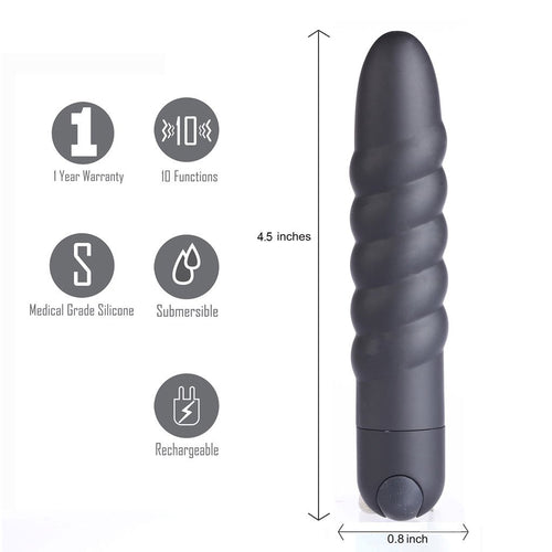 LOLA RECHARGEABLE TWISTY BULLET BLACK - MTMA331BK1