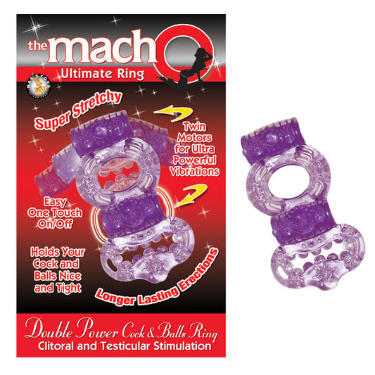 Macho 2X Power Cock & Balls Vibrating Ring-Pinkfoxxx