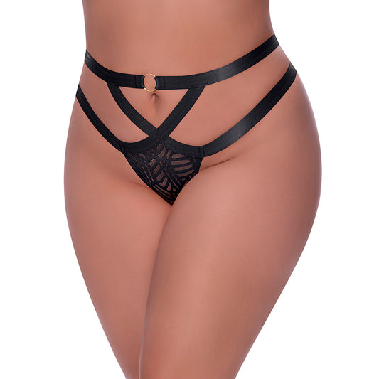 Magic Silk Rude Awakening Cheeky Panty Black Queen Size-Pinkfoxxx