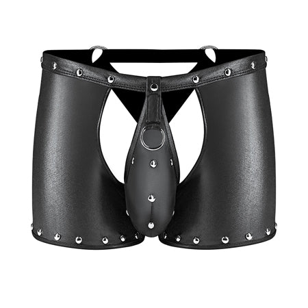 Male Power Fetish Poseidon Chap-Style Short Black L/XL-Pinkfoxxx