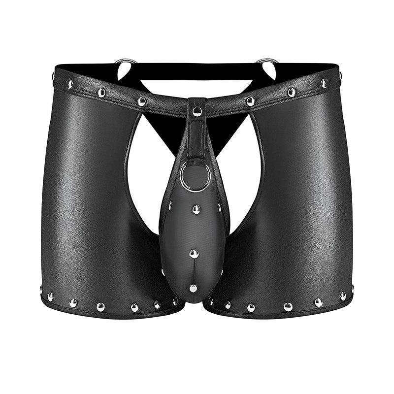 Male Power Fetish Poseidon Chap-Style Short Black L/XL-Pinkfoxxx