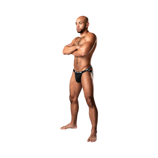 Male Power Infinite Comfort Amplifying Strappy Jock Black L/XL-Pinkfoxxx