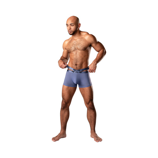 Male Power Infinite Comfort Amplifying Strappy Pouch Short Periwinkle XL-Pinkfoxxx