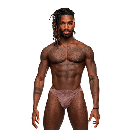 Male Power Inter-Mingle Bong V Thong Mauve L/XL-Pinkfoxxx