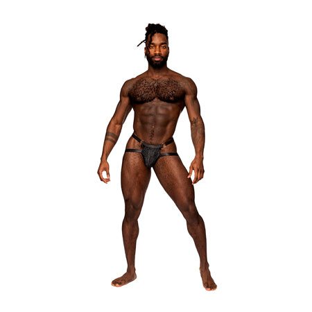 Male Power Rude Awakening Ring Jock Black L/XL-Pinkfoxxx