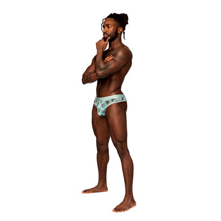 Male Power Sheer Prints Sheer Thong Flamingo S/M-Pinkfoxxx