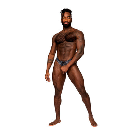 Male Power S'naked Power Sock Black/Blue S/M-Pinkfoxxx