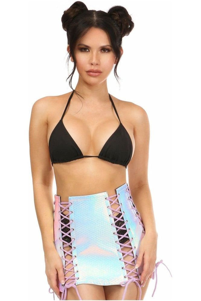 Mermaid Holo Lace-Up Skirt