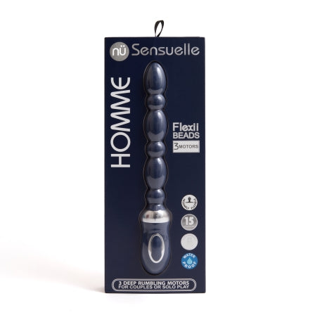 SENSUELLE HOMME FLEXII BEADS NAVY BLUE - NCBTH05NBL