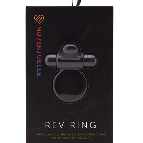 SENSUELLE SILICONE BULL RING BLACK - NCBTM39BK
