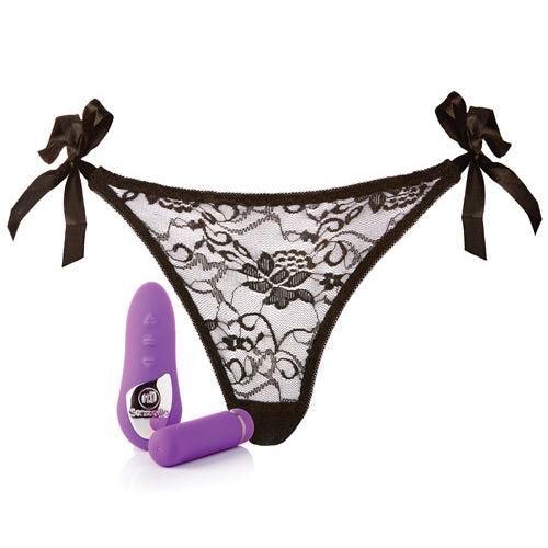SENSUELLE PLEASURE PANTY PURPLE REMOTE CONTROL - NCBTW55PU