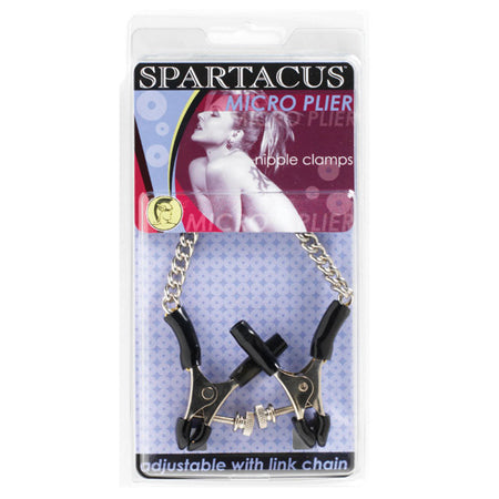 Spartacus Adjustable Nipple Clamps With Curved Chain - Pinkfoxxx