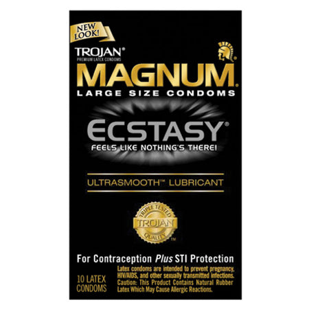 Trojan Ecstasy Magnum Condoms with UltraSmooth Lubricant - Pinkfoxxx