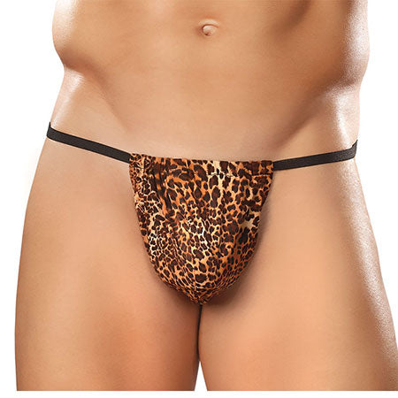 Male Power Animal Posing Strap Brown Leopard OS - Pinkfoxxx