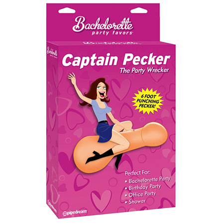 Pipedream Bachelorette Party Favors Captain Pecker The Party Wrecker Inflatable 6 ft. Pecker - Pinkfoxxx