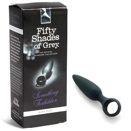 Fifty Shades of Grey Something Forbidden Silicone Butt Plug Black - Pinkfoxxx