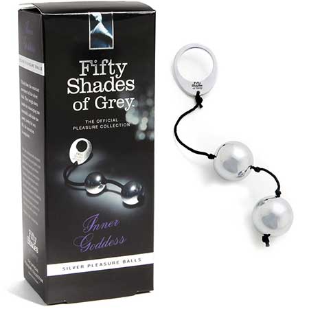 Fifty Shades of Grey Inner Goddess Silver Metal Balls Kegel Trainer - Pinkfoxxx