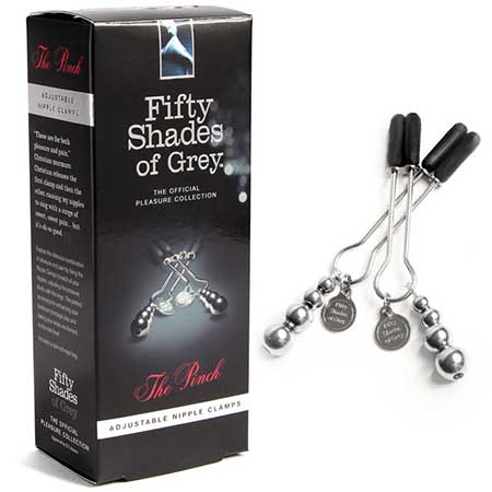 Fifty Shades of Grey The Pinch Adjustable Nipple Clamps - Pinkfoxxx