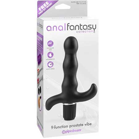 Pipedream Anal Fantasy Collection 9-Function Prostate Vibe Black - Pinkfoxxx