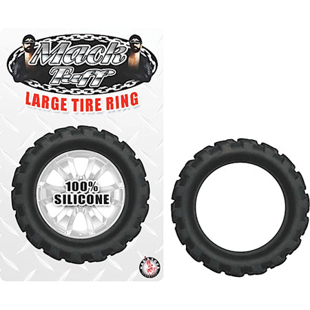 Mack Tuff Tire Large Silicone Cockring (Black) - Pinkfoxxx